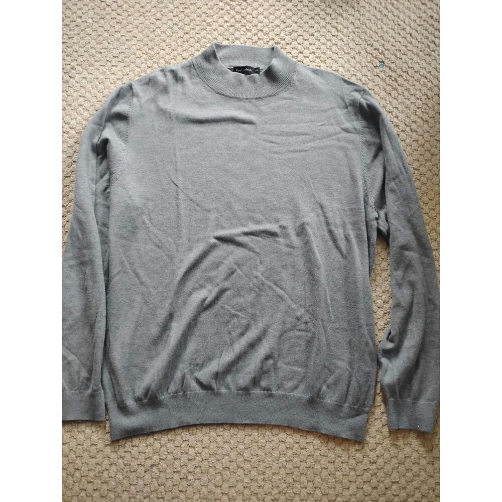 Men's Paul Fredrick Nwot Silk Cashmere Blend Xxl Gray Sweater